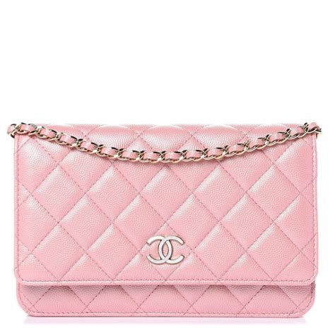 chanel wallet pink|Chanel quilted wallet on chain.